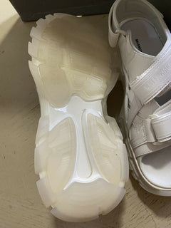 NIB Balenciaga Herren Track Sandal Schuhe Bildschirm Weiß 11 US (44 Eu)