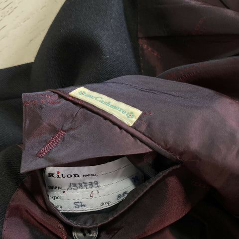 Neu mit Etikett: 8895 $ Kiton Herren Kaschmir Sportmantel Blazer Jacke Schwarz 44R US/54R Eu