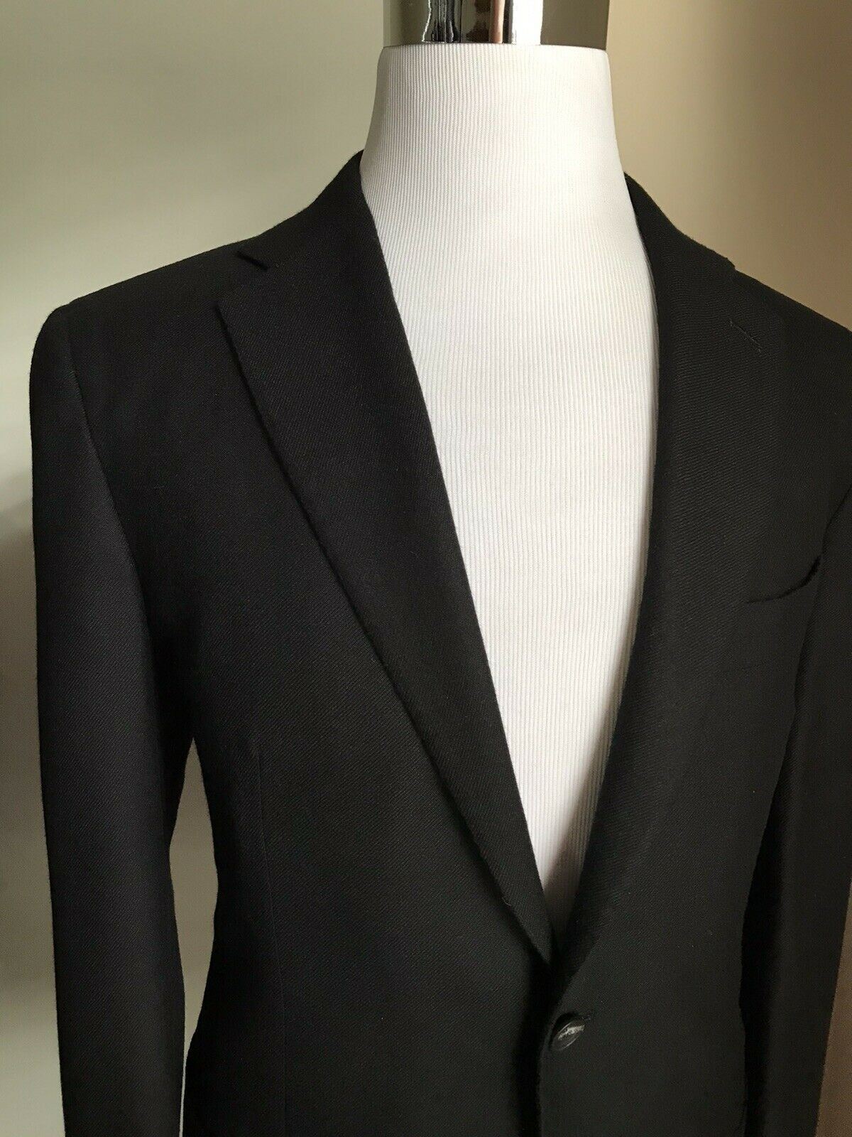 NWT $8895 Kiton Men Cashmere Sport Coat Blazer Jacket Black 44R US/54R Eu