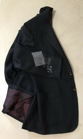 Neu mit Etikett: 8895 $ Kiton Herren Kaschmir Sportmantel Blazer Jacke Schwarz 44R US/54R Eu