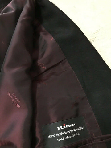 Neu mit Etikett: 8895 $ Kiton Herren Kaschmir Sportmantel Blazer Jacke Schwarz 44R US/54R Eu