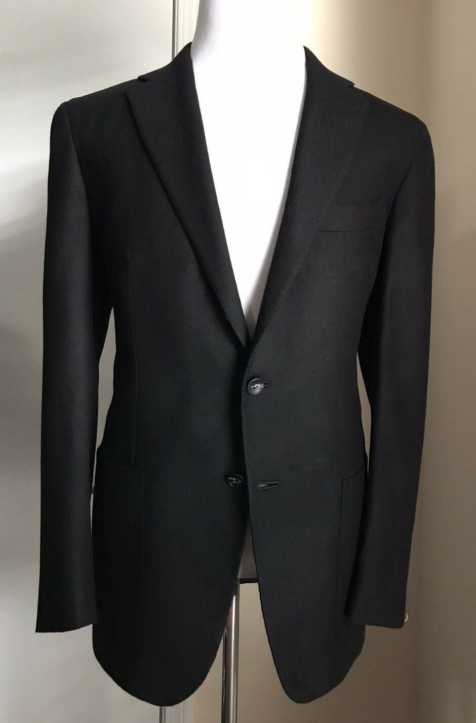 NWT $8895 Kiton Men Cashmere Sport Coat Blazer Jacket Black 38R US/48R Eu