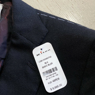 Neu mit Etikett: 8895 $ Kiton Herren Kaschmir Sportmantel Blazer Jacke Schwarz 38R US/48R Eu
