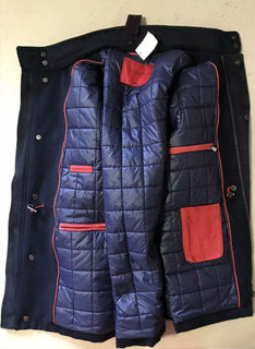 Neuer 4750 $ Isaia Field Kaschmir-Jackenmantel, Marineblau, 44 US/54 Eu, Italien