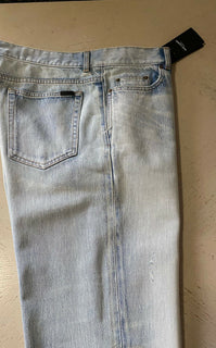 Neu mit Etikett: 1150 $ Saint Laurent Herren-Jogging-Jeanshose LT Blue Denim 36 US Italien