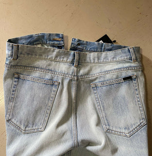Neu mit Etikett: 1150 $ Saint Laurent Herren-Jogging-Jeanshose LT Blue Denim 36 US Italien