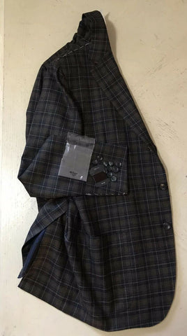 NWT $9295 Kiton Мужское спортивное пальто в кашемировую клетку, пиджак, коричневый 44R, США/54 ЕС