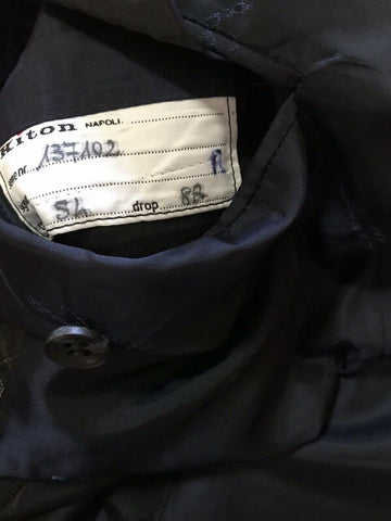 NWT $9295 Kiton Мужское спортивное пальто в кашемировую клетку, пиджак, коричневый 44R, США/54 ЕС