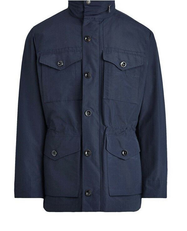 Neu$1895 Ralph Lauren Purple Label Laurence Feldjacke mit Kapuze, Marineblau, XL