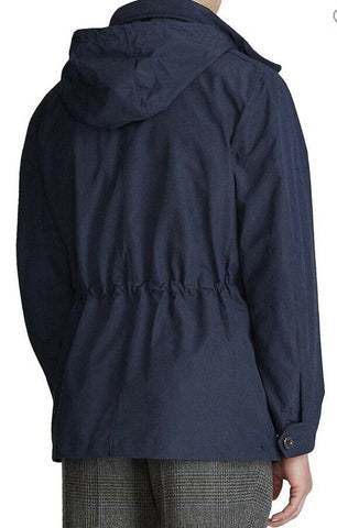 New$1895 Ralph Lauren Purple Label  Laurence Hooded Field Jacket Coat Navy XL