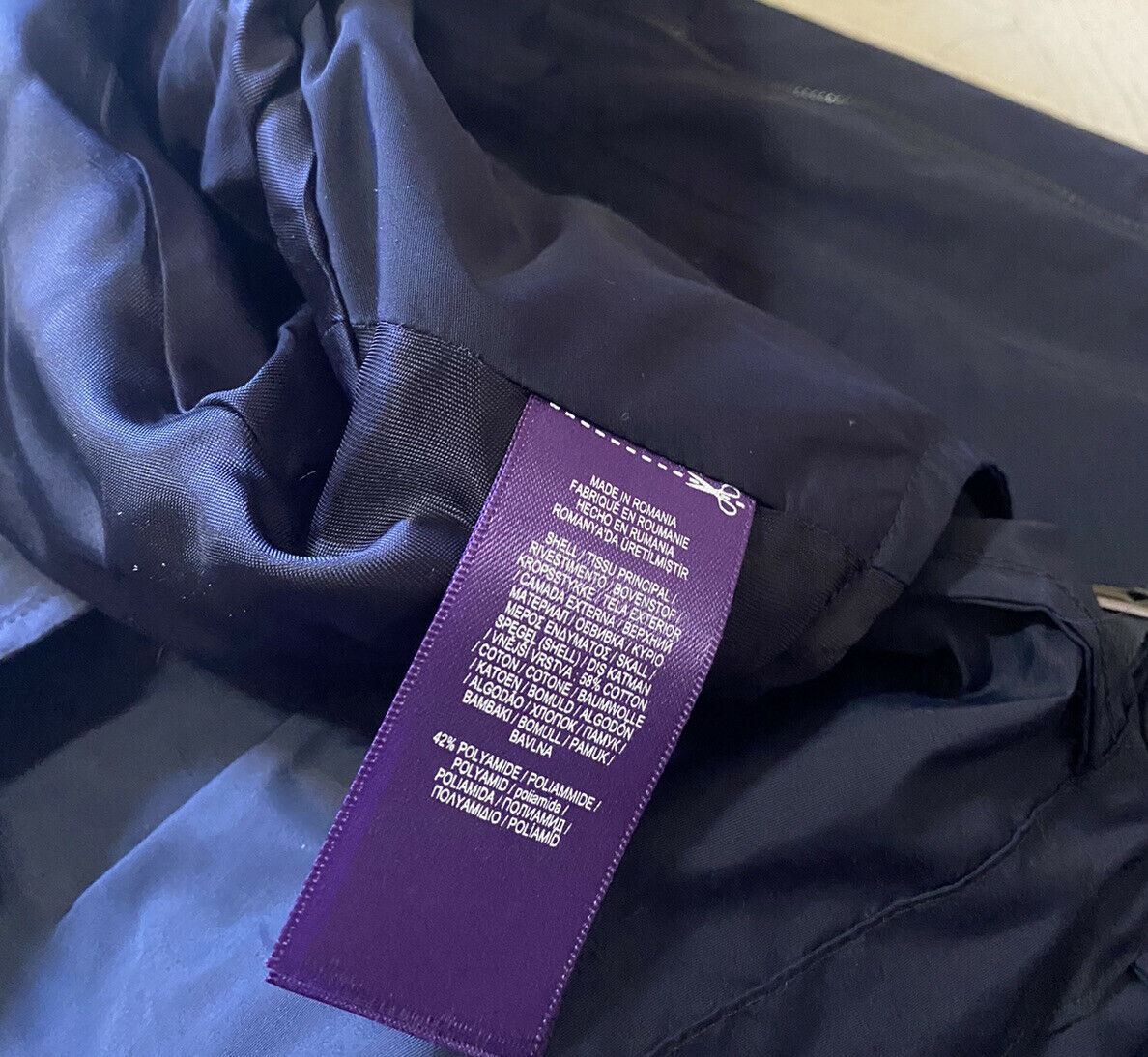 Neu$1895 Ralph Lauren Purple Label Laurence Feldjacke mit Kapuze, Marineblau, XL