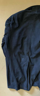 Neu mit Etikett: 4995 $ Isaia Herren-Blazer aus Seiden-Wildleder, Sportmantel, Marineblau, 42R US/52R Eu