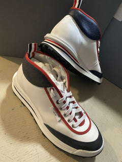 NIB Thom Browne Herren Mid-Top Rugby Trainer Sneakers Schuhe 8 US / 41 EU