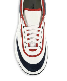NIB Thom Browne Herren Mid-Top Rugby Trainer Sneakers Schuhe 8 US / 41 EU