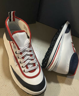 NIB Thom Browne Herren Mid-Top Rugby Trainer Sneakers Schuhe 8 US / 41 EU
