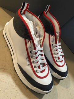 NIB Thom Browne Herren Mid-Top Rugby Trainer Sneakers Schuhe 8 US / 41 EU