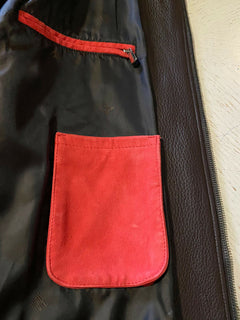 Neuer 5500 $ Isaia Leder Bomberjacke Mantel Braun 42 US/52 Eu Italien
