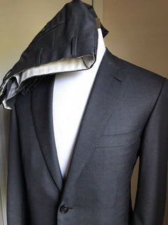 Neu $5700 Brioni Herren Essential Super 160S Wollanzug DK Grau 40R US/50R Eu
