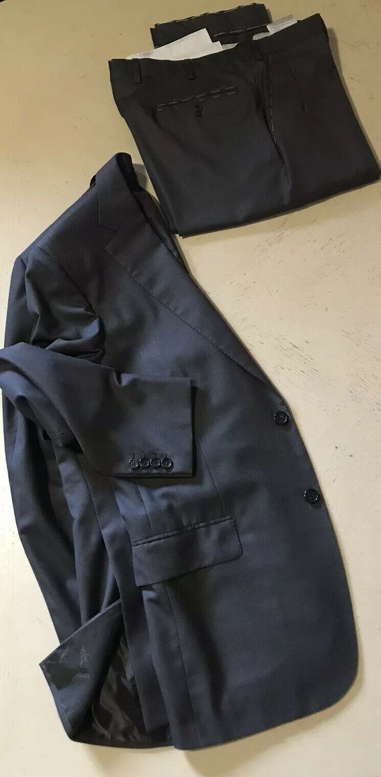 New $5700 Brioni Men Essential Super 160S Wool Suit DK Gray 40R US/50R Eu