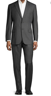 Neu $5700 Brioni Herren Essential Super 160S Wollanzug DK Grau 40R US/50R Eu