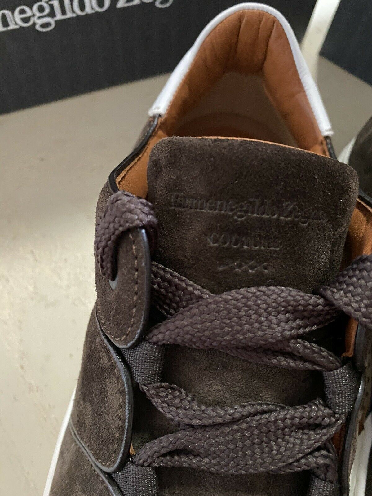 Новые замшевые/кожаные кроссовки Ermenegildo Zegna Couture за 850 долларов США Темно-коричневые 10 США