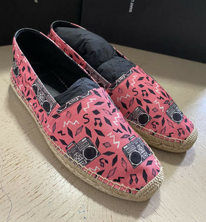 Neue Saint Laurent Herren Espadrille-Schuhe Rosa/Schwarz 9,5 US/42,5 Eu