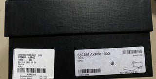 NIB 795 $ Saint Laurent Damen Lederschuhe Schwarz 8 US (38 Eu) Italien