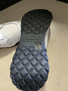 Neue 775 $ Ermenegildo Zegna Leder-Sneakers Schuhe Weiß 11,5 US Italien