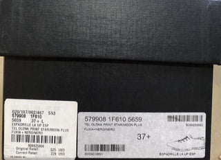 NIB Saint Laurent Женские эспадрильи со звездами Красный/Черный 7,5 США/37,5 ЕС
