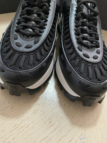 New $795 Ermenegildo Zegna Couture Leather Sneakers Shoes Black 11 US Italy