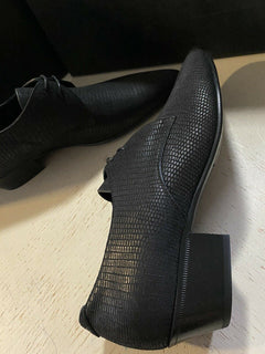 NIB 845 $ Saint Lauren Leder-Kleiderschuhe für Herren, Schwarz, 9 US / 42 Eu, Italien