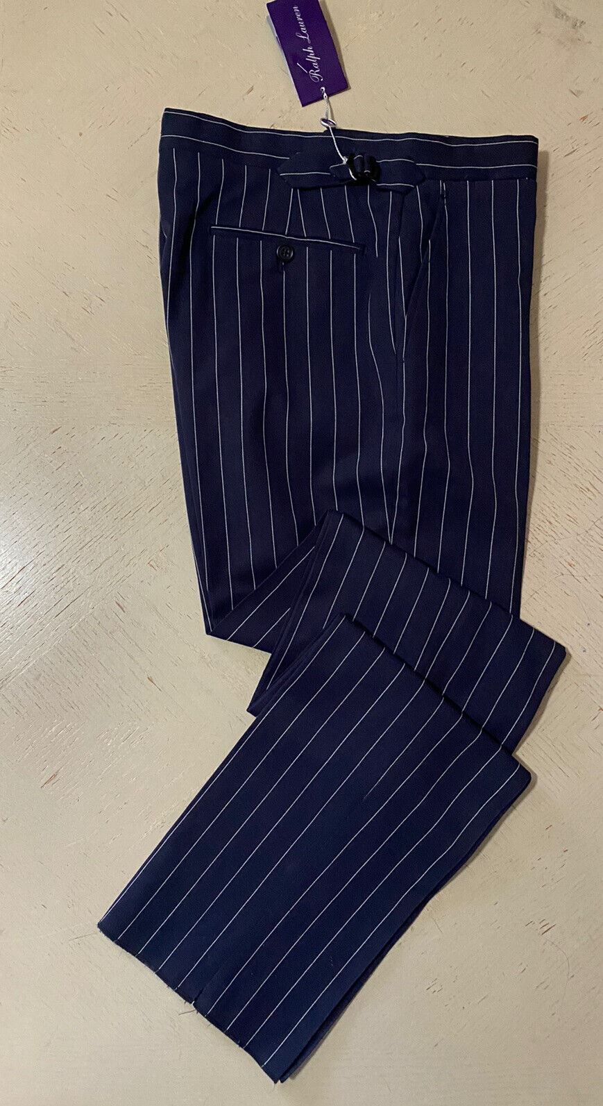 NWT $595 Ralph Lauren Purple Label Мужские брюки темно-синие 32 США (48 евро) Италия