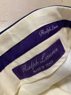 Neu mit Etikett: 595 $ Ralph Lauren Purple Label Herrenhose Navy 32 US (48 Euro) Italien