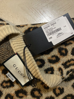 Neu mit Etikett: 1960 $ Gucci Herren Woll-Jacquard-Strickpullover mit Rundhalsausschnitt Kamel/Schwarz XL Italien
