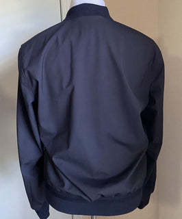 Neue $2450 Ermenegildo Zegna Bomberjacke mit Reißverschlusstaschen und Ärmeln, Marineblau, 40 US/50 Eu Ita