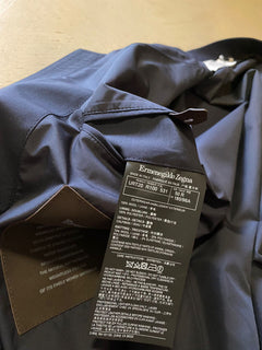 Neue $2450 Ermenegildo Zegna Bomberjacke mit Reißverschlusstaschen und Ärmeln, Marineblau, 40 US/50 Eu Ita