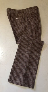 Neu mit Etikett: 1850 $ Gucci Herrenanzughose GG Monogram Brown 32 US (48 Eu) Italien