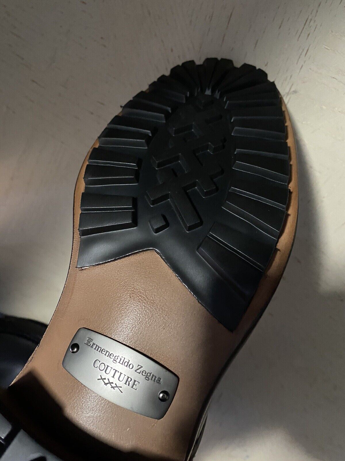 Neu $ 1595 Ermenegildo Zegna Couture Kalbsleder Stiefel Schuhe MD Grau 11 US