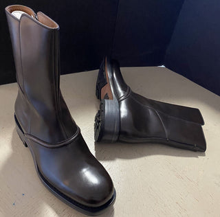 Neu $ 1595 Ermenegildo Zegna Couture Kalbsleder Stiefel Schuhe DK Braun 11 US