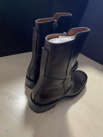 New $1595 Ermenegildo Zegna Couture Calfskin Leather Boots Shoes DK Brown 11 US
