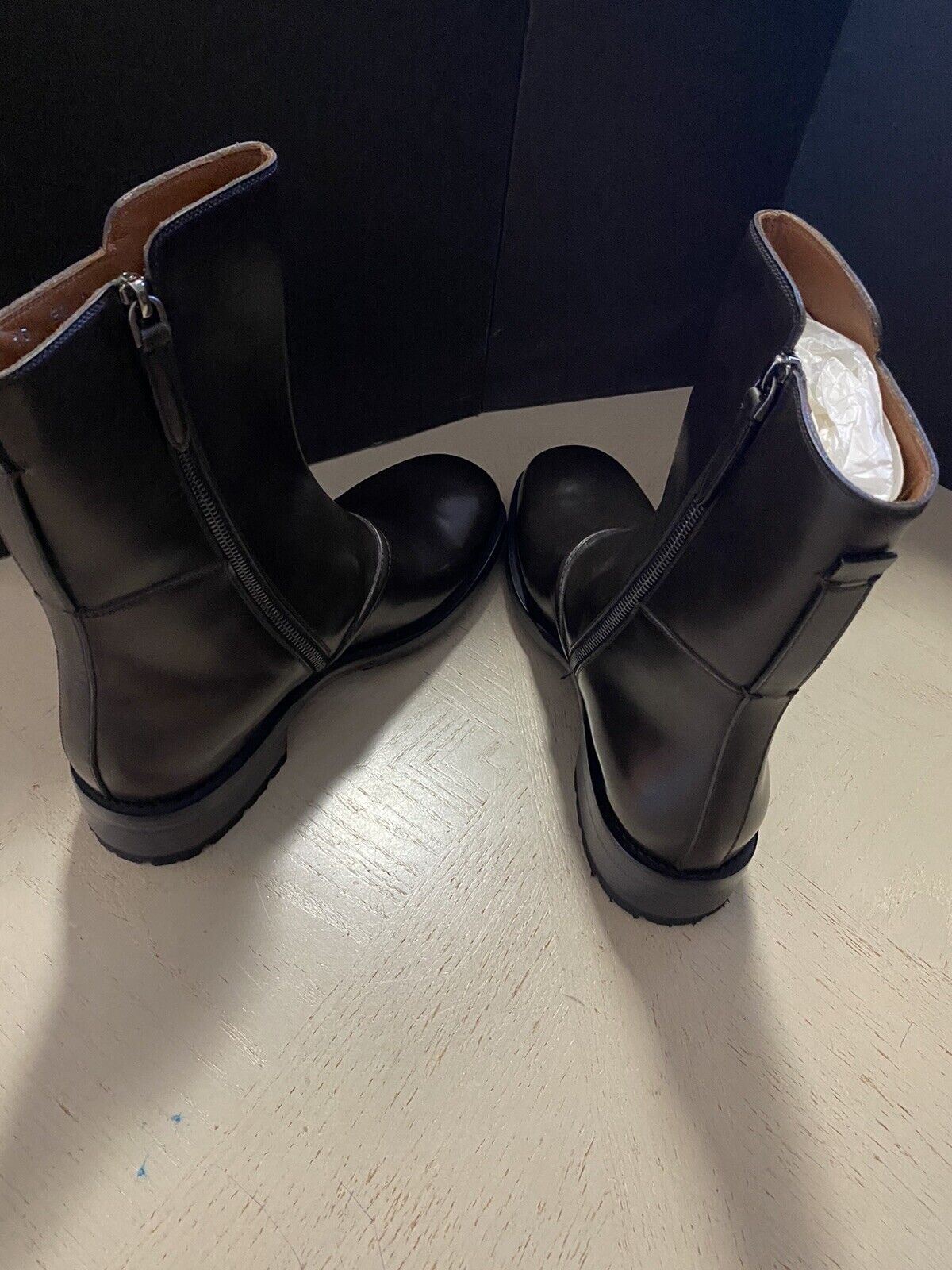 New $1595 Ermenegildo Zegna Couture Calfskin Leather Boots Shoes DK Brown 11 US