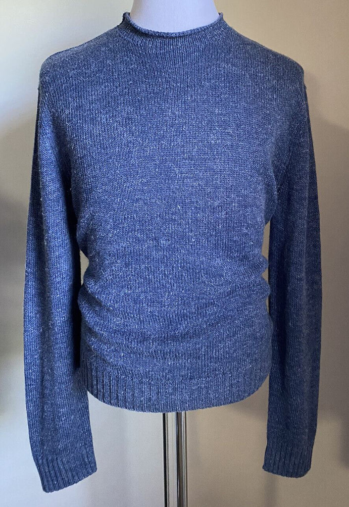 Neu mit Etikett: 695 $ Ralph Lauren Purple Label Herren-Rundhalspullover aus Leinen/Seide L Italien
