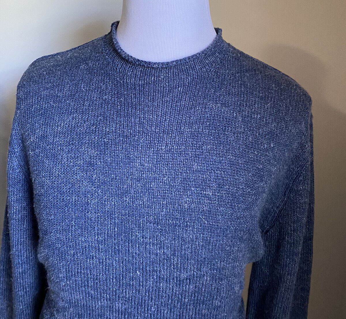 NWT $695 Ralph Lauren Purple Label Men Crewneck Linen/Silk Sweater L Italy