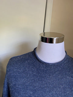Neu mit Etikett: 695 $ Ralph Lauren Purple Label Herren-Rundhalspullover aus Leinen/Seide L Italien