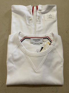 Neues 550 $ Thom Browne Solid-Hued T-Shirt Weiß Größe 2 (M) Japan