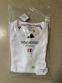 Neues 550 $ Thom Browne Solid-Hued T-Shirt Weiß Größe 2 (M) Japan