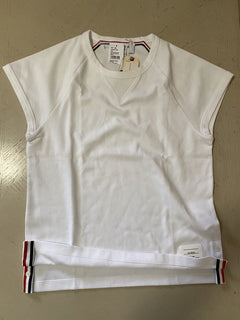 Neues 550 $ Thom Browne Solid-Hued T-Shirt Weiß Größe 2 (M) Japan