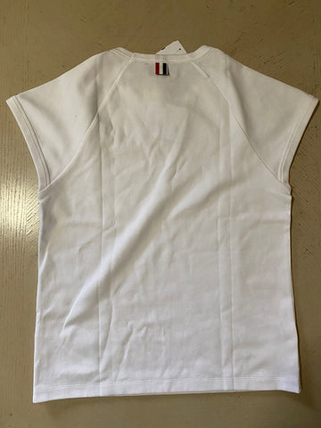Neues 550 $ Thom Browne Solid-Hued T-Shirt Weiß Größe 2 (M) Japan