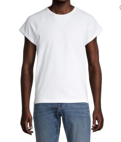 Neues 550 $ Thom Browne Solid-Hued T-Shirt Weiß Größe 2 (M) Japan