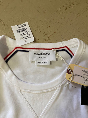 Neues 550 $ Thom Browne Solid-Hued T-Shirt Weiß Größe 2 (M) Japan